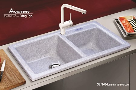 Chậu rửa chén đá nhân tạo Việt Mỹ S2N-04