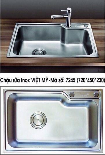 Chậu rửa chén inox Việt Mỹ 7245