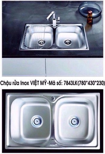 Chậu rửa chén inox Việt Mỹ 7845