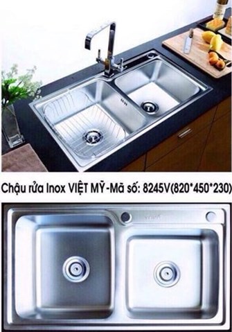 Chậu rửa chén inox Việt Mỹ 8245VD