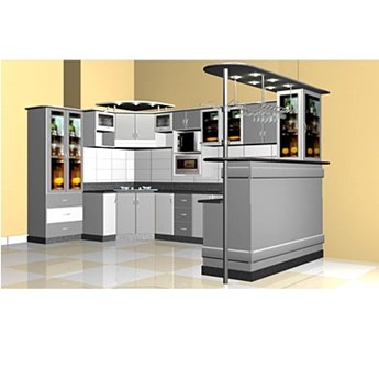 Quầy bar Inox cánh tủ MICA màu